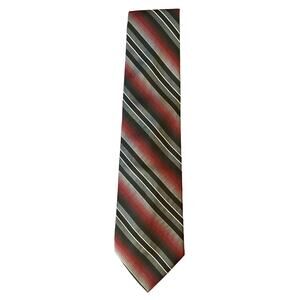 Mens Black and Red Striped Puritan Tie